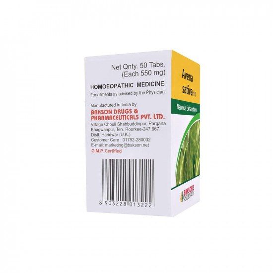 Dr. Bakshi's BAKSON'S HOMOEOPATHY AVENA SATIVA -1X-50TAB (Pack of 2)