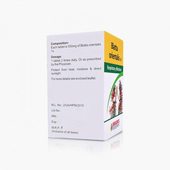 Dr. Bakshi's BAKSON'S HOMOEOPATHY BLATTA ORIENTALIS -1X-50TAB (Pack of 2)