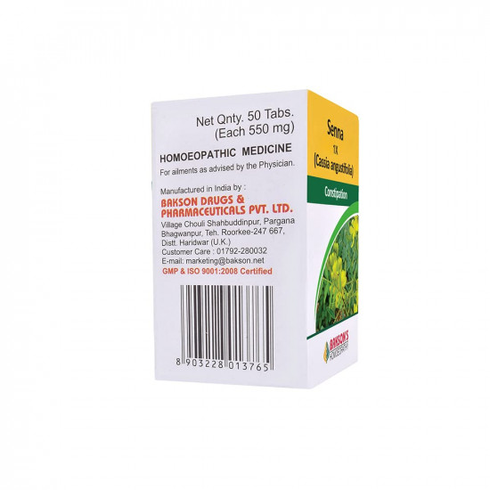 Dr. Bakshi's BAKSON'S HOMOEOPATHY SENNA -1X-50TAB (Pack of 2)