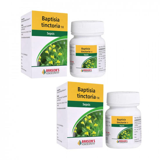 Dr. Bakshi's BAKSON'S HOMOEOPATHY BAPTISIA TINCTORIA -1X-50TAB (Pack of 2)