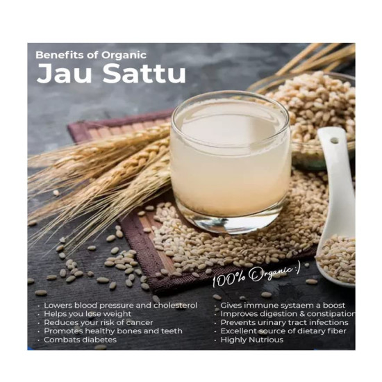 Ghotaram Jau Barley Sattu Protein Rich Sattu/High-fiber flour Sattu | Jao Sattu Low glycemic index flour|Roasted Hordeum vulgare flour-Cooling summer drink/Traditional Indian drink-5880g(pac 6x 980g)