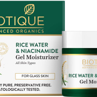 Biotique Rice Water & Niacinamide Gel Moisturizer for All Day Hydration & Natural Glow-Lightens Dark Spots & Acne Scars|For Men & Women - 50ml
