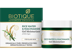 Biotique Rice Water & Niacinamide Gel Moisturizer for All Day Hydration & Natural Glow-Lightens Dark Spots & Acne Scars|For Men & Women - 50ml