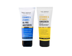 Dr. Sheth's Glow & Sun Protect Duo | Lightweight Sunscreen & Oil-Free Moisturizer Combo | Nourished & Protected Skin | For Normal to Combination Skin | For Men & Women | 50 g x 2