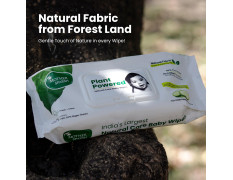 Mother Sparsh Natural Care Baby Wipes I 100% Plant Made Fabric From Forest Land, Fresh + Cleanse (with Cucumber) Plant Powered Wet Wipes For Baby I Cotton Cloth Like Bigger Sheets | 60 Pcs