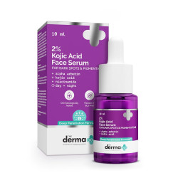 The Derma Co. 2% Kojic Acid Face Serum with Alpha Arbutin, Powered by Deep Penetration Formula™ | Fights Pigmentation | Fades Dark Spots | Brightens & Evens Skin Tone | 10 ml
