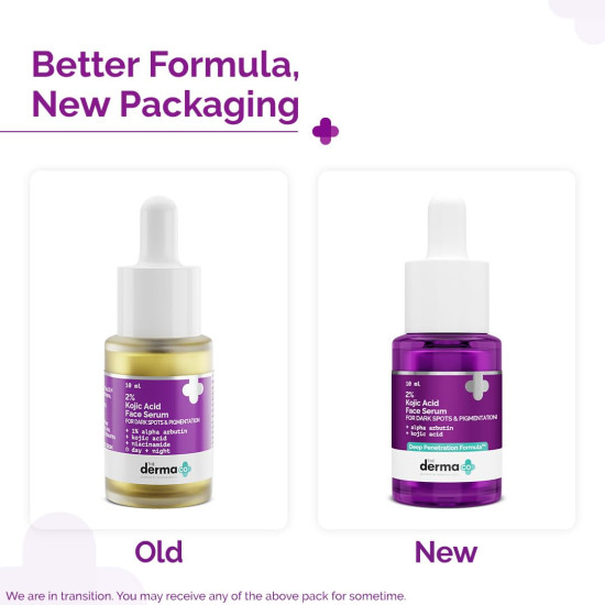 The Derma Co. 2% Kojic Acid Face Serum with Alpha Arbutin, Powered by Deep Penetration Formula™ | Fights Pigmentation | Fades Dark Spots | Brightens & Evens Skin Tone | 10 ml The Derma Co. 2% Kojic Acid Face Serum with Alpha Arbutin, Powered by Deep Penetration Formula™ | Fights Pigmentation | Fades Dark Spots | Brightens & Evens Skin Tone | 10 ml
