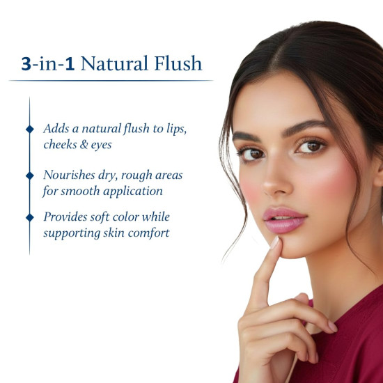 Blue Nectar Lip Tint Balm for Deep Wine Tinted Lips | Natural Beetroot Lip Balm Moisturizer for Dry Skin with Organic Ghee & Shea Butter | Long Lasting Hydrating Lip Tint (10g)