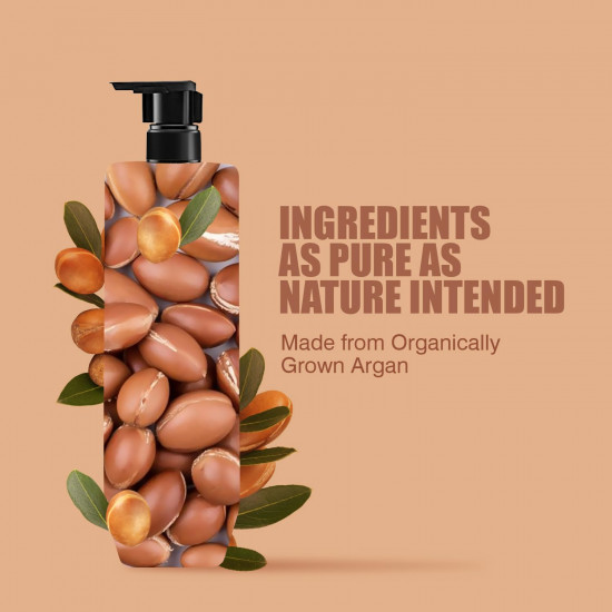 Kesh King Organics - Organic Argan Shampoo |Smoothens & Restores Shine | For Silky, Lustrous Hair | Organic | No Artificial Colours, Parabens, Phthalates Or Harmful Chemicals - 300ml