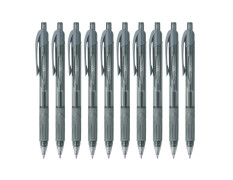 FLAIR V2 Retractable Gel Pen Box Pack | Tip Size 0.7 mm | Water Proof Ink For Smooth Writing | Comfortable Grip With Smudge Free Writing | Black Ink, Box Pack of 10