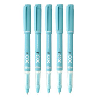 Hauser Germany Inx Xo Liquid Ink Fountain Pen | Smooth Round Nib With Iridium Tip | With 4 Pieces X-Large Jumbo Cartridges | Unique Liquid Ink Sysyem | Blue Ink, Pack Of 5