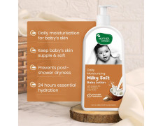 Mother Sparsh Milky Soft Baby Lotion - 400ml |With Milk Protein, Coconut Oil & Shea Butter | For 24Hrs Moisturization