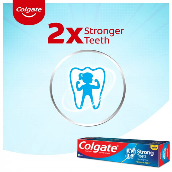 SSI Collgate Strong Teeth 500g (200g x 2 + 100g, Pack of 3) Cavity Protection Toothpaste, Colgate Toothpaste with Calcium Boost, Saver Pack, India's No.1 Toothpaste
