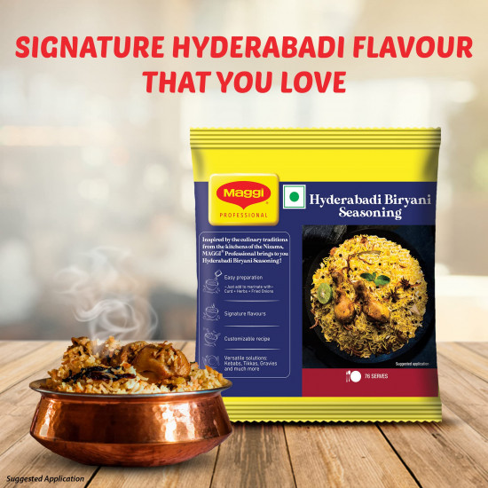 MAGGI Professional Hyderabadi Biryani Seasoning, 200 g, Inspired By The Kitchen of Nizams, Signature Hyderabadi Biryani Masala