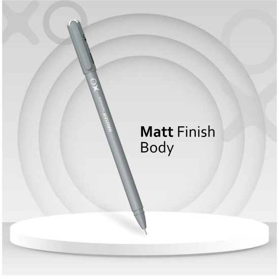 Hauser XO Ball Pen Blister Pack | Tip Size 0.7 Mm | Sleek Body & Minimalistic Design | Matt Finish | Solid Body Type | Low Viscosity Ink | Ultra Durable Tip | Black Ink, Set Of 20 Pens