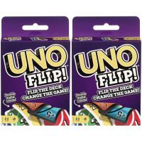 Mattel Games Uno Flip Side Card Game (Pack of 2),for Adults,Multicolor