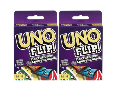 Mattel Games Uno Flip Side Card Game (Pack of 2),for Adults,Multicolor