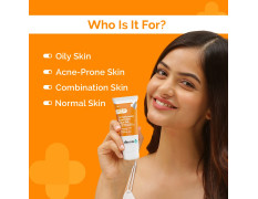 The Derma Co 1% Hyaluronic Sunscreen SPF 50 Aqua Gel, PA++++, Lightweight, No white-cast for Broad Spectrum & Blue Light Protection for Oily, Dry, Acne-prone Skin - 30g