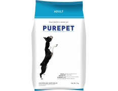 Purepet Adult Dry Dog Food 1kg | Chicken & Vegetable Flavour | Hairball Protection | Heart Care with Taurine | Skin Health