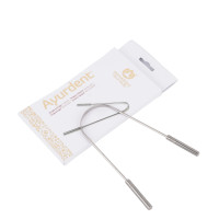 Maharishi Ayurveda Ayurdent Tongue Cleaner for Kids Ages 10+ and Adults - Premium Ayurvedic Stainless steel Oral Hygiene Tongue Scraper Tool for Effective Bacteria & Plaque Removal (Pack of 1)