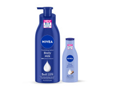 Nivea Body Milk 400ml + Shea Smooth Milk 120ml Body Lotion || 5 in 1 Complete Care, 48H Intense Moisturization