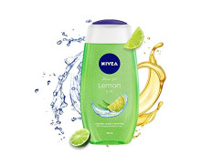 NIVEA Lemon & Oil Body Wash, Pampering Care With Refreshing Scent Of Lemon, Home & Travel Kit, 250ml+ 125ml