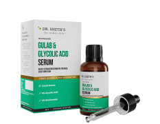 Dr. Sheth's Gulab & 6% Glycolic Acid & 5% Niacinamide Instant Brightening Face Serum | Improves Skin Texture & Uneven Skin | Normal to Oily Skin | Sensitive Skin | 30ml