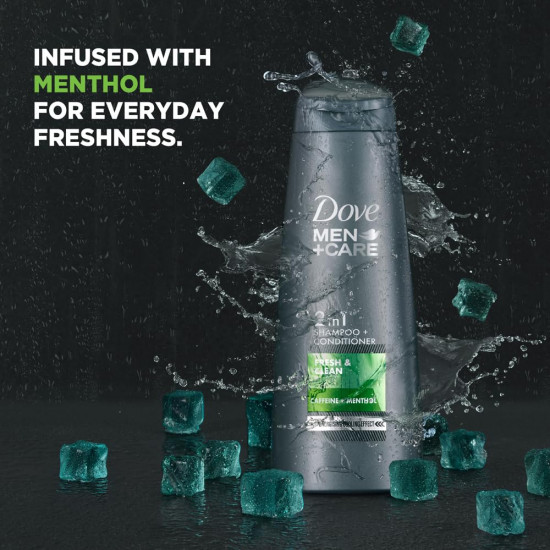 Dove Men+Care Fresh & Clean 2in1 Shampoo+Conditioner, 180 ml