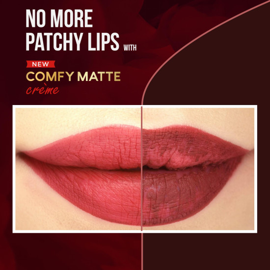 FACES CANADA Comfy Matte Creme Lipstick - Nuts About You, 4.2g | Long Stay | Creamy Matte Finish | Intense Color | Super Hydrating & Nourishing | Single Stroke Smooth Application