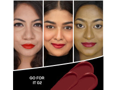FACESCANADA Comfy Matte Creme Lipstick - Go For It, 4.2G | Long Stay | Creamy Matte Finish | Intense Color | Super Hydrating & Nourishing | Single Stroke Smooth Application