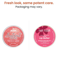 Nat Habit Lip Balm Fresh Beetroot Squalane 8gm Lip Butter With Desi Ghee & Raw Honey For Natural Pink Lips, Nourishment, Dark And Chapped Lips - (8g Pack of 1) Nat Habit Lip Balm Fresh Beetroot Squalane 8gm Lip Butter With Desi Ghee & Raw Honey For Natural Pink Lips, Nourishment, Dark And Chapped Lips - (8g Pack of 1)