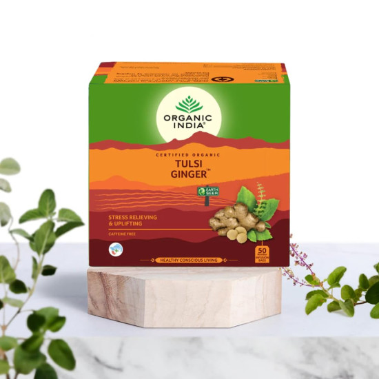 ORGANIC INDIA Tulsi Ginger 50 Teabags