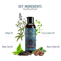 Avimee Herbal Keshkrishna Hair Oil | With Indigo, Amla, Currly Leaf and Henna Oil | Mineral Oil Free | 100 ml