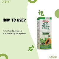 Baidyanath Giloy, Papaya & Tulsi Juice - Boost Blood Platelet Count | Ayurvedic Herbal Juice | 1 Ltr