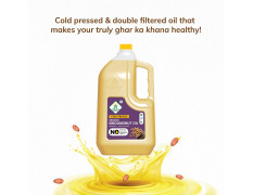 24 Mantra Cold Pressed Groundnut Oil, 5 Litres - 100% Organic, Pure & Chemical-Free | Kacchi Ghani - Chekku Sing Tel | Healthy Cooking Oil | 100% Unrefined Oil | Optimal Nutrient Retention