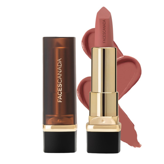 FACES CANADA Comfy Matte Creme Lipstick - Make A Wish, 4.2g | Long Stay | Creamy Matte Finish | Intense Color | Super Hydrating & Nourishing | Single Stroke Smooth Application