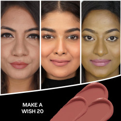 FACES CANADA Comfy Matte Creme Lipstick - Make A Wish, 4.2g | Long Stay | Creamy Matte Finish | Intense Color | Super Hydrating & Nourishing | Single Stroke Smooth Application