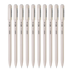 Hauser XO Gel Pen Wallet Pack | Sleek Body & Minimalistic Design With Matt Finish | Solid Body Type, Low Viscosity Ink | Ultra Durable Tip | Black Ink, Pack of 10 Pens