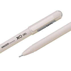 Hauser XO Gel Pen Wallet Pack | Sleek Body & Minimalistic Design With Matt Finish | Solid Body Type, Low Viscosity Ink | Ultra Durable Tip | Black Ink, Pack of 10 Pens