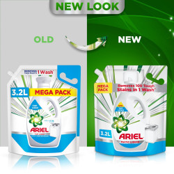 Ariel Liquid Detergent Top Load - 3.2L | Removes 7 day dried-in Stains in 1 wash inside Washing Machine | Now at Price of Powders | Amazing Fragrance | Protects Colours | Dissolves Faster