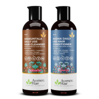 Avimee Herbal Shakuntala Hair Cleanser (200ml) + Radha Hair Conditioner (200ml) Hair Care Combo