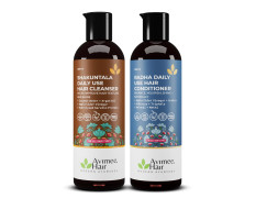 Avimee Herbal Shakuntala Hair Cleanser (200ml) + Radha Hair Conditioner (200ml) Hair Care Combo