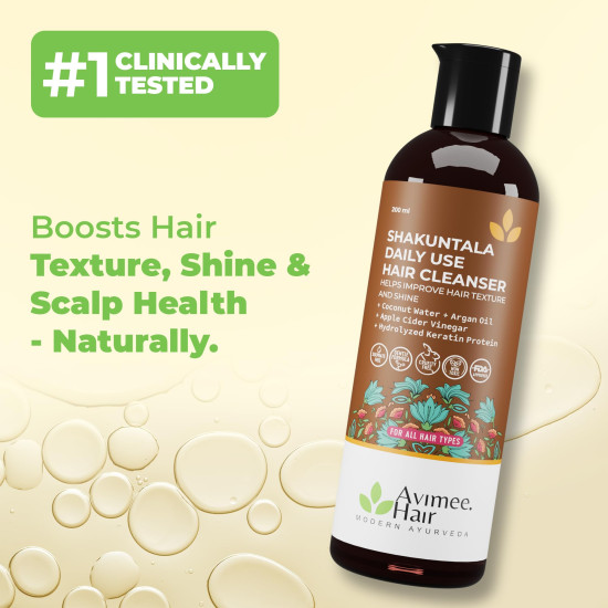 Avimee Herbal Shakuntala Hair Cleanser (200ml) + Radha Hair Conditioner (200ml) Hair Care Combo