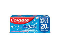 Colgate MaxFresh Toothpaste Blue Gel Paste with Menthol for Super Fresh Breath 300g & Colgate Visible White Teeth Whitening Toothpaste, Protects Enamel, Removes Stain, With Whitening Accelerators 200g