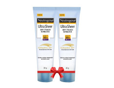 Neutrogena Ultra Sheer Sunscreen SPF 50+ | Broad Spectrum UVA/UVB PA++++ | No White Cast | Water resistant, Ultra light & Non sticky | For Oily, Dry & Sensitive Skin | For Men & Women | 60g ( 30 gm - Pack of 2)