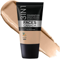 FACESCANADA Cream All Day Hydra Matte Foundation - Mini|3in1 Foundation + Moisturizer + SPF 30|24 HR Aloe Hydration & Vitamin C| 10HR Wear | Medium to High Buildable Coverage | Medium Natural (18 ml)