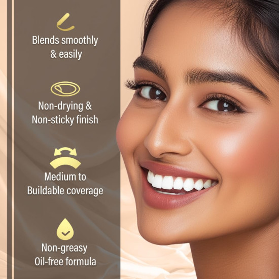 FACESCANADA Cream All Day Hydra Matte Foundation - Mini | 3in1 Foundation + Moisturizer + SPF 30 | 24 HR Aloe Hydration & Vitamin C | 10HR Wear | Medium to High Buildable Coverage | Warm Sand (18 ml)