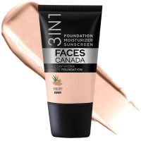 FACESCANADA Cream All Day Hydra Matte Foundation - Mini | 3in1 Foundation + Moisturizer + SPF 30 | 24 HR Aloe Hydration & Vitamin C | 10HR Wear | Medium to High Buildable Coverage | Rose Ivory(18 ml)