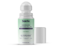 Sanfe Underarm Lightening Roll On with 5% AHA, Glycolic Acid & Salicylic acid for Women | For Underarms | Lightens & Remove Pigmentation | Deodorant for Underarms | Glycoclear Technology | Men & Women