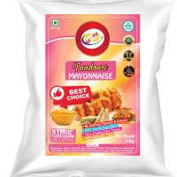 Am 2 Pm - Tandoori Mayonnaise 1kg Multipurpose Creamy Sauce For Burgers, Sandwiches Salad Dressing, Fresh Veg Non Veg Fried Snack Wraps & Rolls Hot Dog Momos